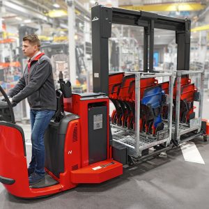 Logistics BusinessLinde Supply Truck Combines Forklift and Train Benefits