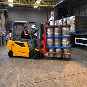 Logistics BusinessKeg Clamp Attachments for UK Brewer Forklift Fleet