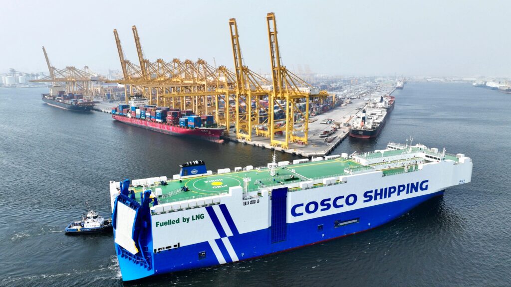 Logistics BusinessJebel Ali Port Welcomes Giant Cosco Roro Vessel