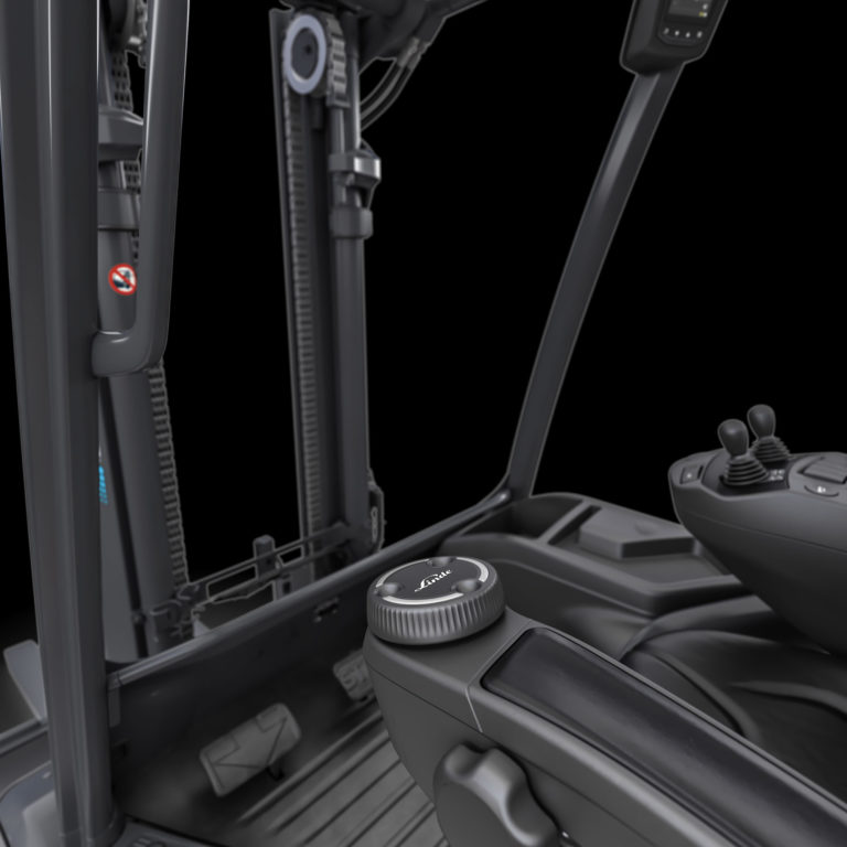 Ergonomic Forklift Driving Without Steering Wheel