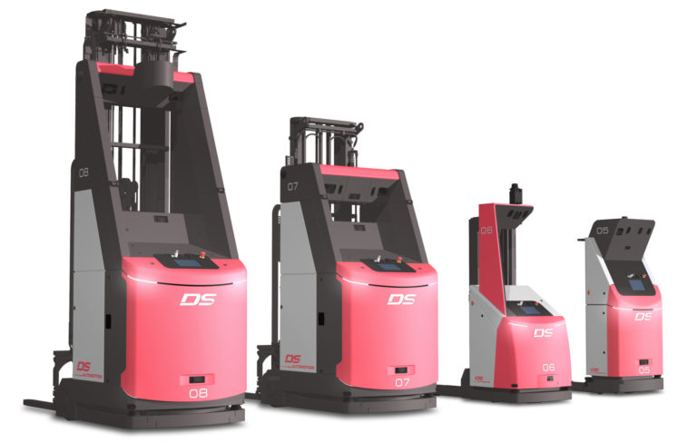 AGV from DS Automation lifts to 8.5m