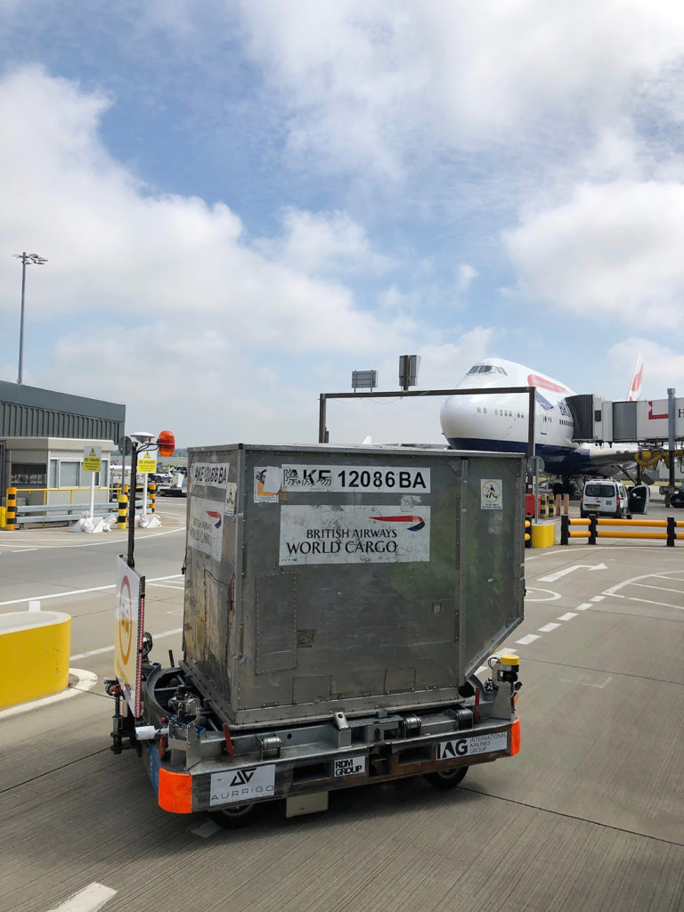 Aurrigo Trials Autonomous Baggage Dolly at Heathrow