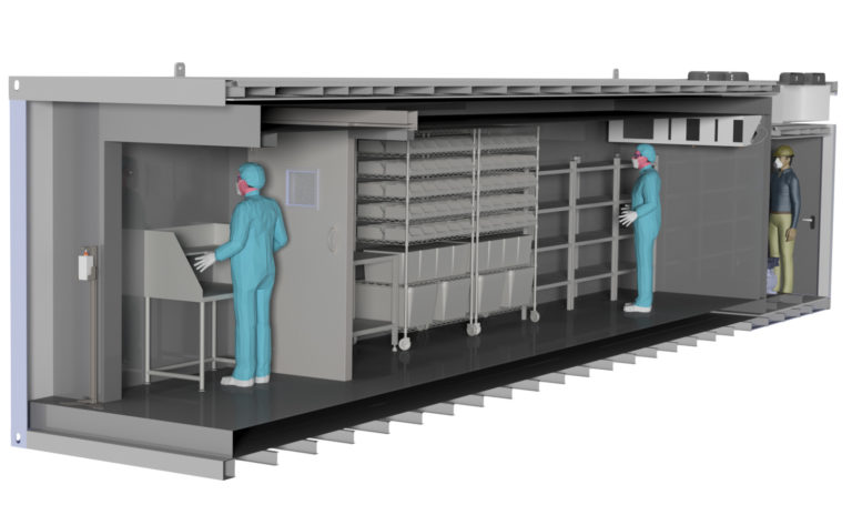 Vaccine Logistics System with storage in container design
