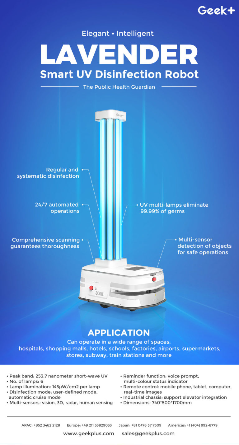Geek+ Launches Unmanned Disinfection Robots for Warehouses