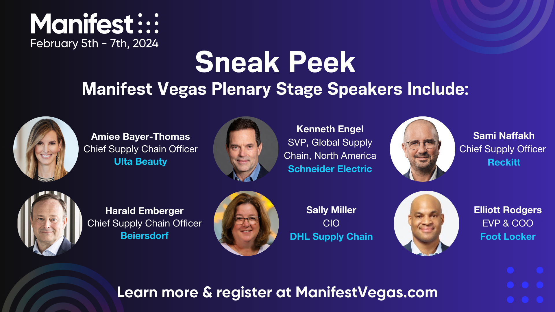 Award Winners to Headline Manifest Vegas