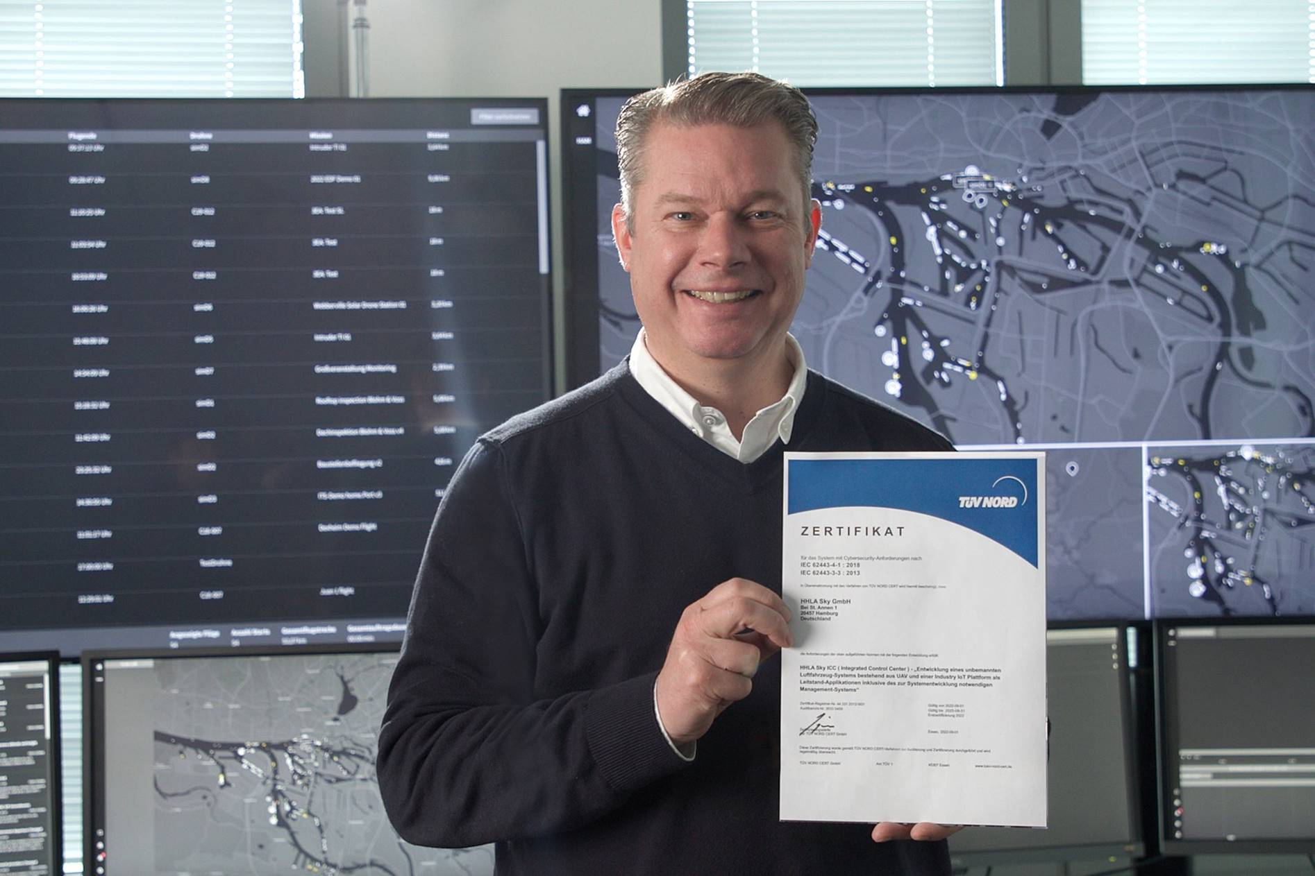 HHLA Sky receives cybersecurity certification for drones