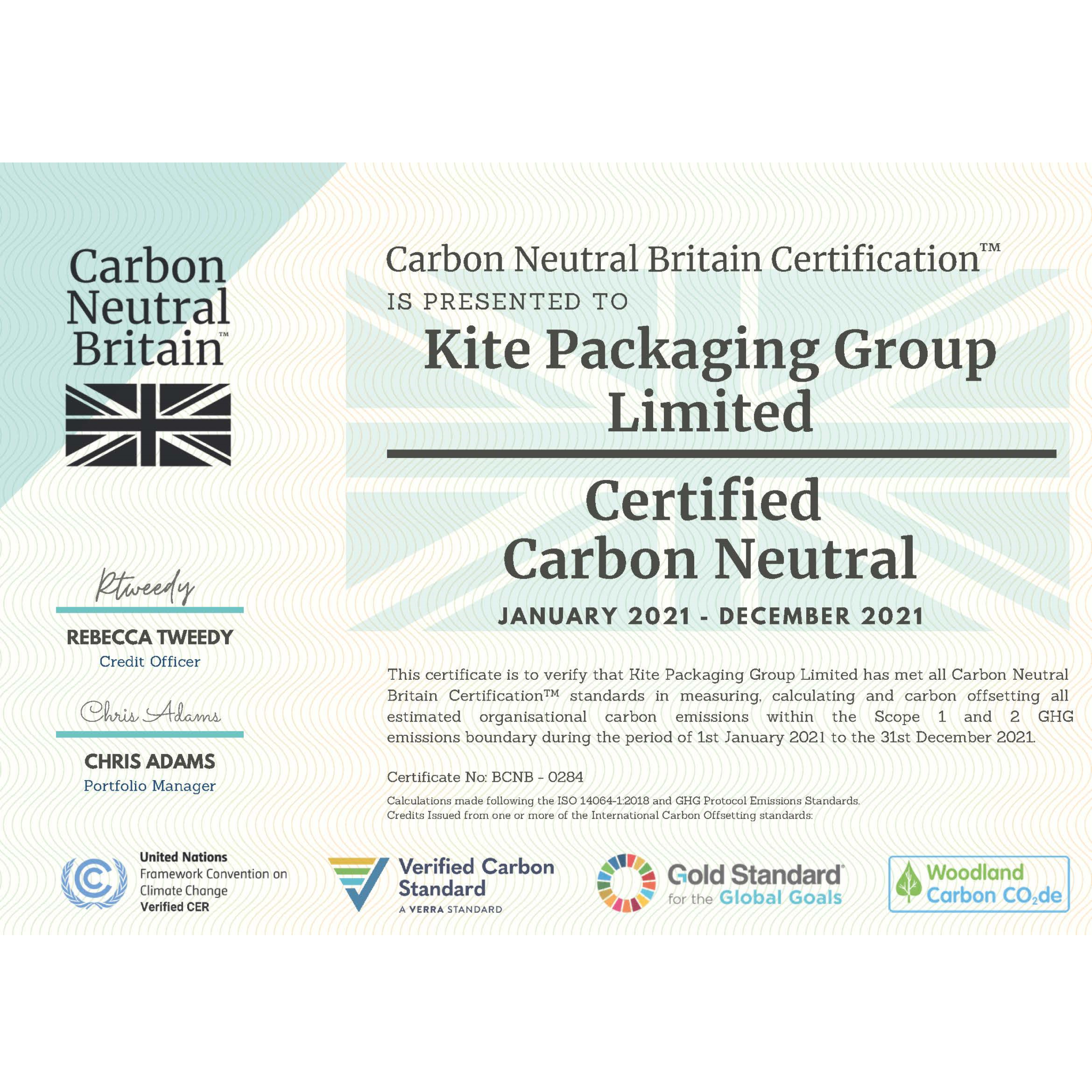Kite achieves carbon neutrality