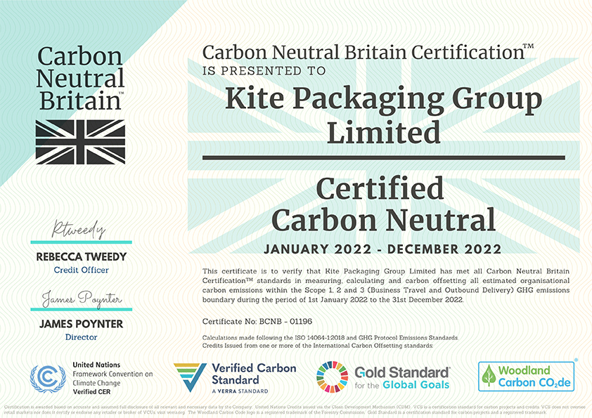 Kite achieves carbon neutrality for second year