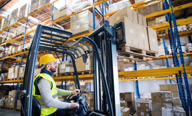 Forklift picking enhanced with RFID labels