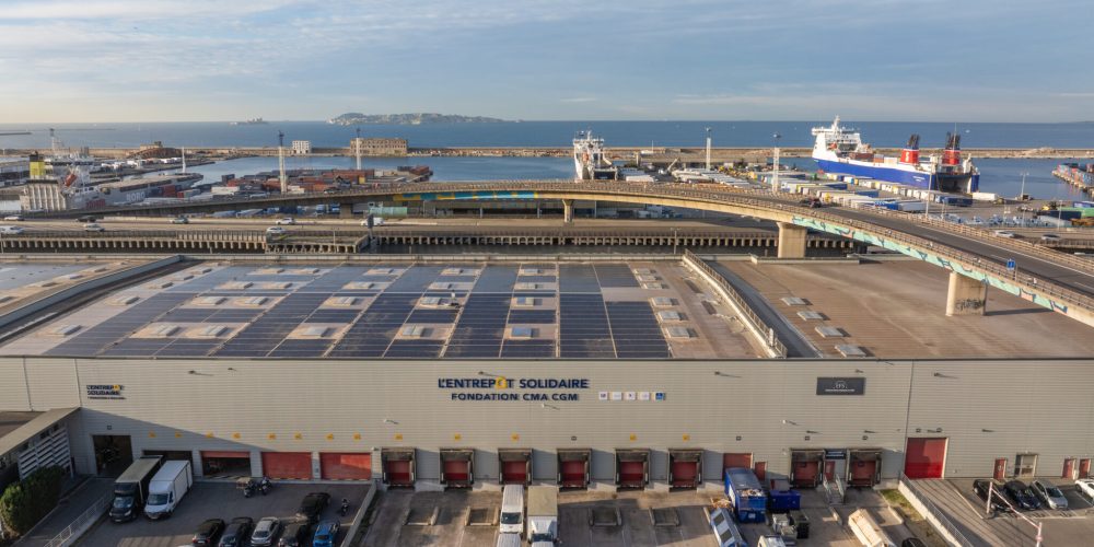 Tour CMA-CGM et entrepot solidaire