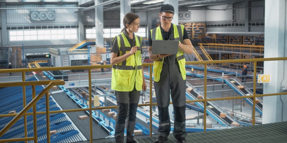 Autonomous,Sortation,Fullfilment,Center:,Two,Specialist,Workers,Optimize,Productivity,Of